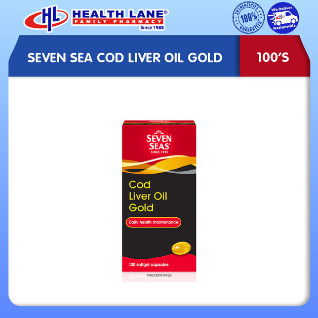 SEVEN SEA COD LIVER MINYAK GOLD 100'S